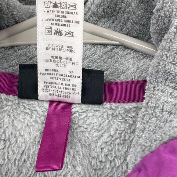 Patagonia Re-Tool Snap-T Pullover Womens Small Fleece Gray Purple Polartec Ski - Picture 5 of 12